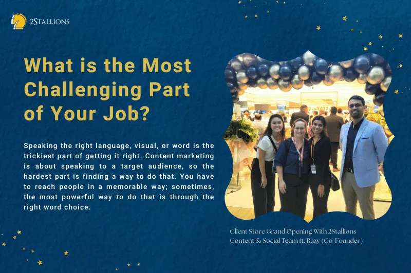 What is the most challenging part of your job? - Olwen