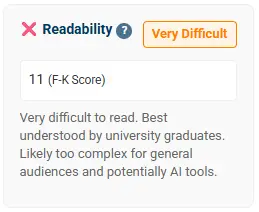 readability score example