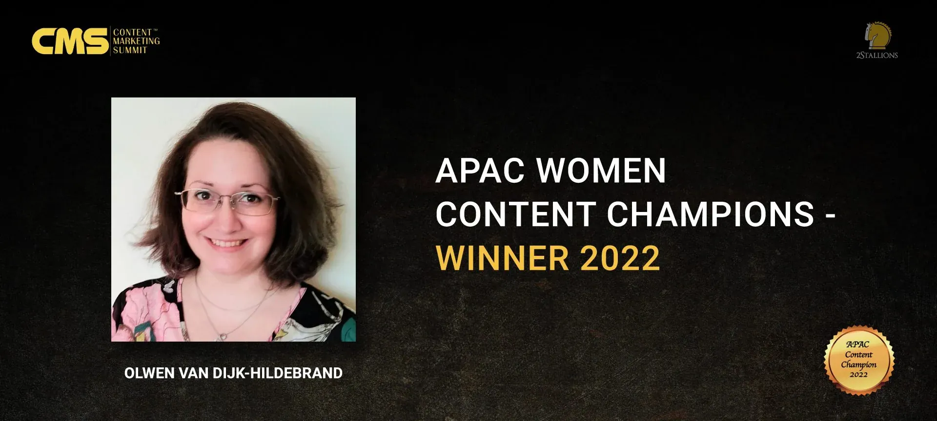 2Stallions Head of Content & Social Recognised as one of the Top 10 APAC