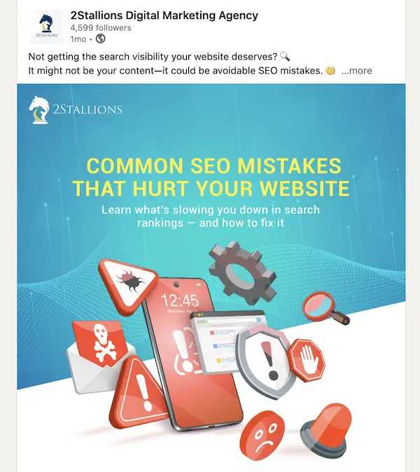 Example of a linkedin post by 2stallions