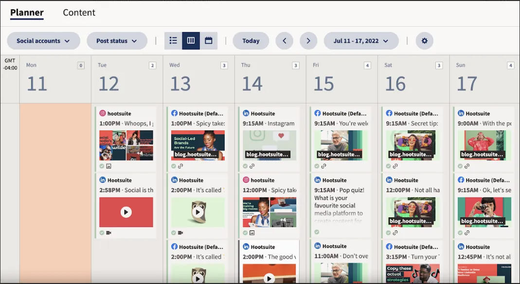 social media calendar byhootsuite