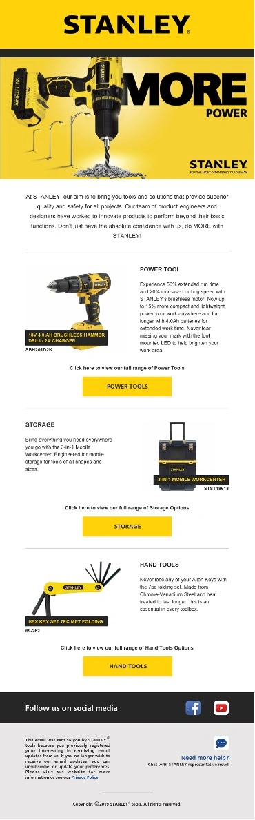 Stanley Black & Decker content sample