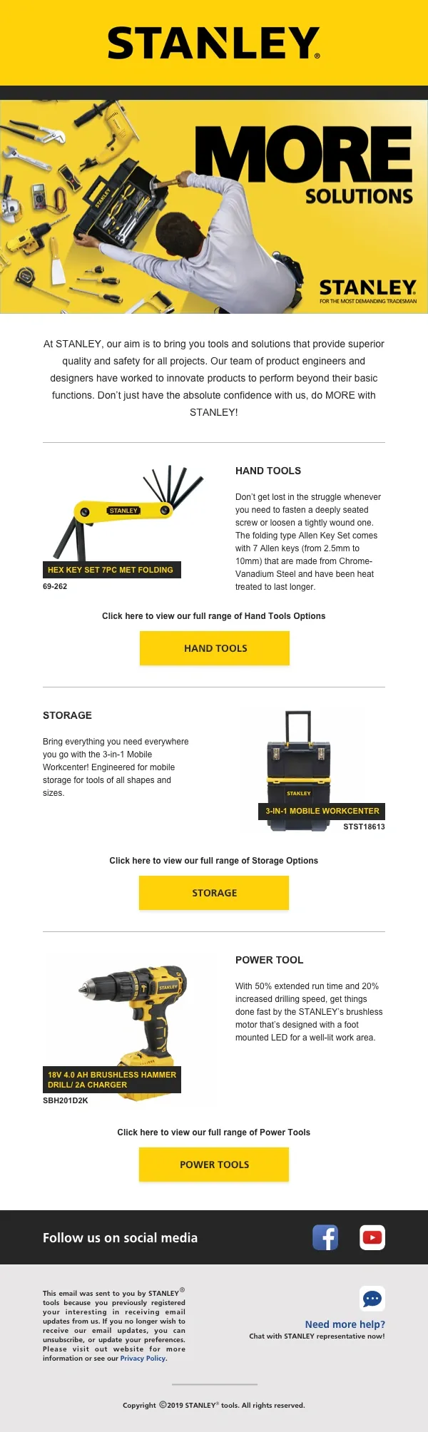 Stanley email campaign