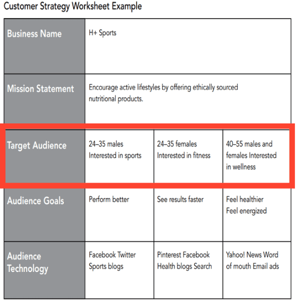 Target audience of H+ Sports can be divided into 3 groups