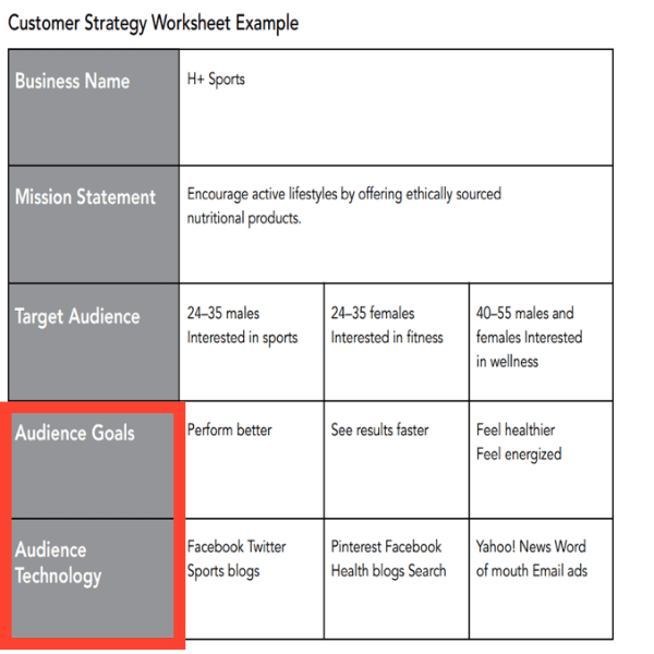 The next step is to identify Audience goals and Audience technology