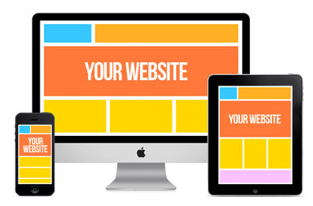 Website shown across desktop, tablet and phone. A website is key to a successful online business strategy.