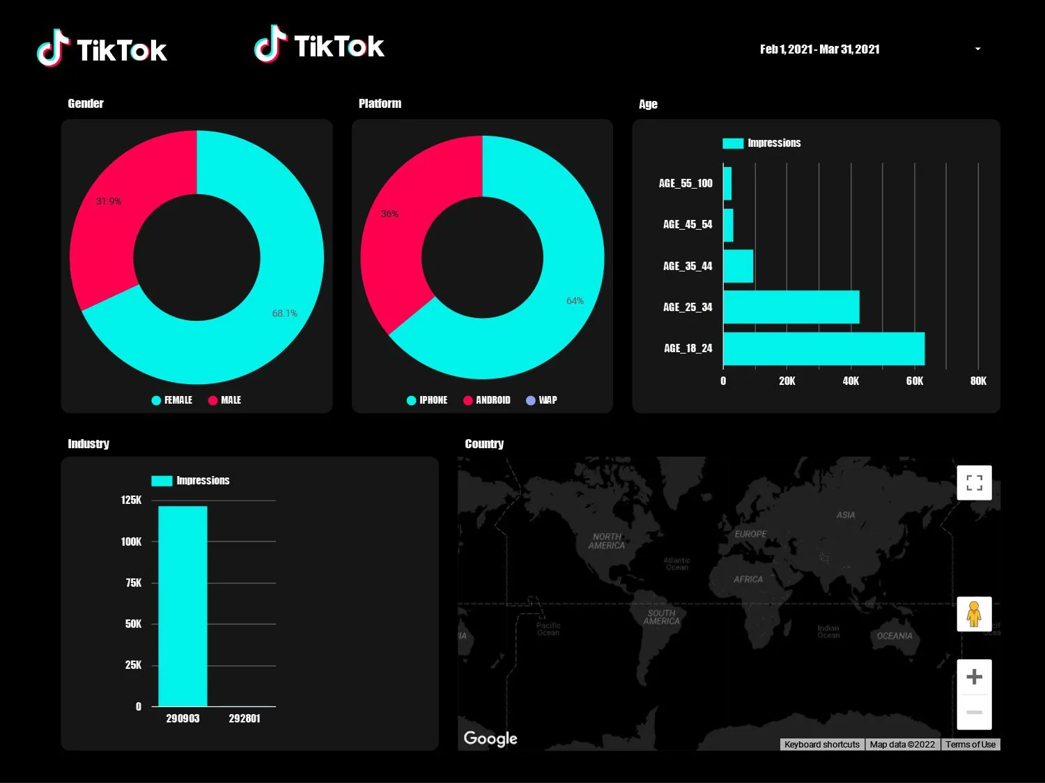 Free TikTok Ads report template for Google Looker Studio