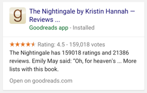Example of review snippet