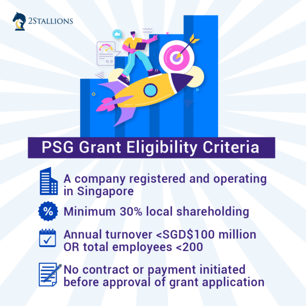 Infographic outlining the eligibility criteria of the PSG grant
