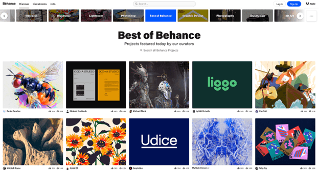 Behance (Niche Creative Professionals)