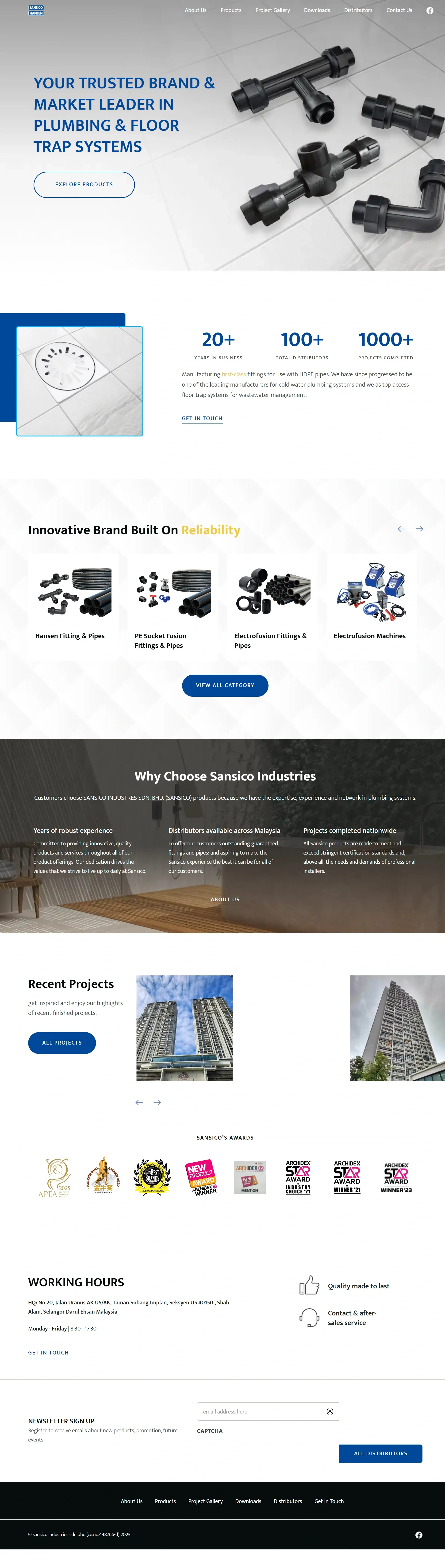 Sansico Hansen website