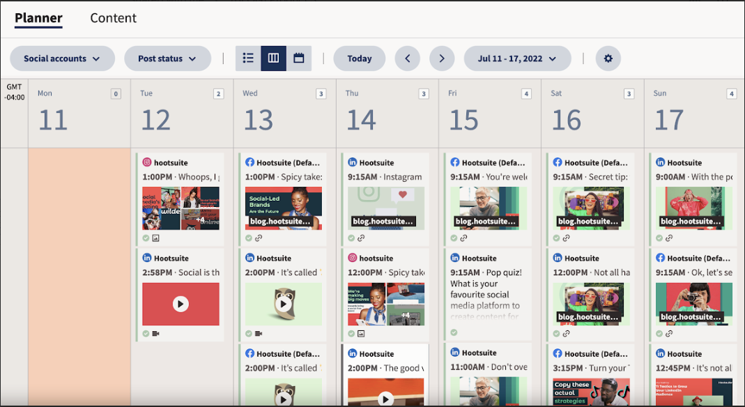 social media calendar byhootsuite