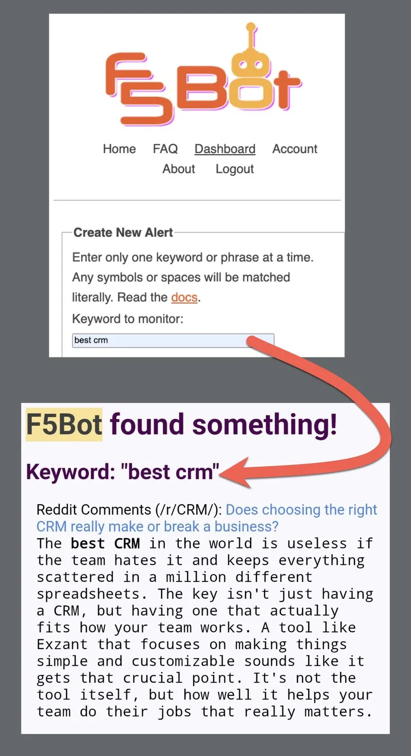 F5Bot alert system